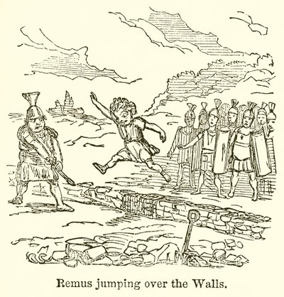 Remus Jumping over the Walls  by John Leech