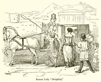 Romalı Bayan Alışveriş by John Leech