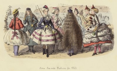 1863 için Bazı Deniz Kenarı Modaları by John Leech
