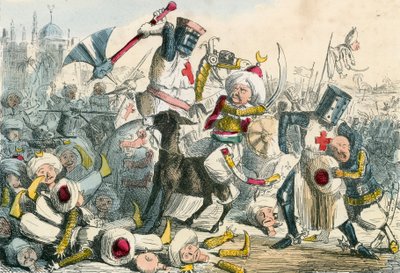 Richard Coeur de Lion ve Saladin arasındaki müthiş mücadele by John Leech