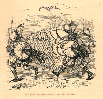 Sınırdan gelen Mavi Bonnets, 1897. by John Leech