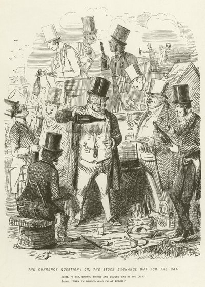 Döviz Sorusu; veya, Borsa Gün için dışarı çıktı by John Leech