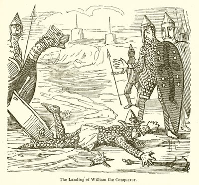 The Landing of William the Conqueror  by John Leech