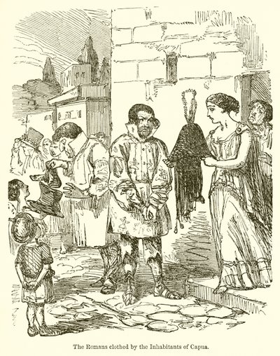 The Romans Clothed by the Inhabitants of Capua  by John Leech