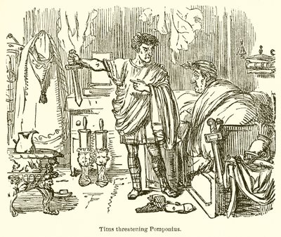 Titus Threatening Pomponius  by John Leech