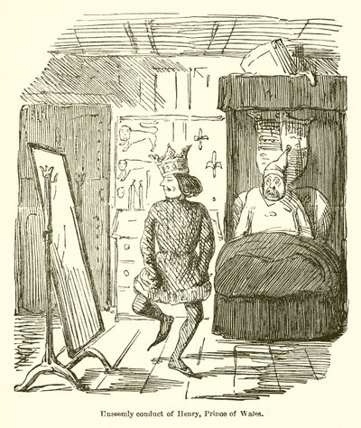 Unseemly Conduct of Henry, Prince of Wales  by John Leech