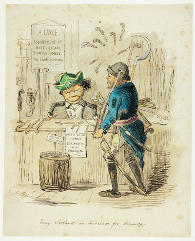 Genç İrlanda Kendi Başına İş Başında by John Leech