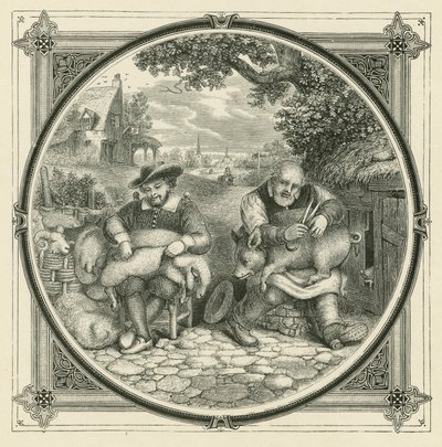 Büyük çığlık ve küçük yün (gravür) by John Leighton