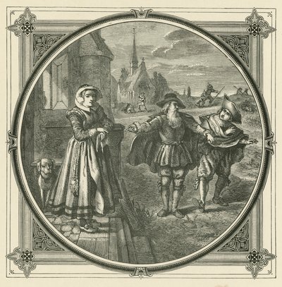 İsteksiz tazılarla tavşan yakalamak zordur (gravür) by John Leighton