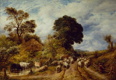 Bir Köy Yolu by John Linnell
