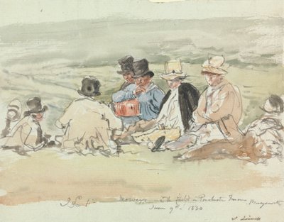 Porchester Terrace'daki Tarladaki Biçme Makineleri, Bayswater, 9 Haziran 1830 by John Linnell