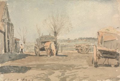çiftlik avlusu by John Linnell