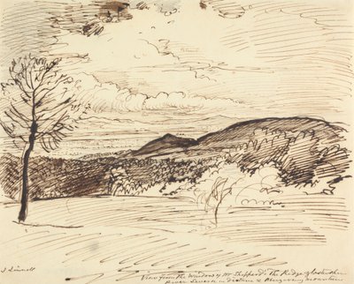 Bay Sheppard'ın Penceresinden Görünüm, The Ridge, Gloucestershire by John Linnell