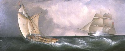 İngiliz Fırkateyninden Geçen Bir Fransız Kesici by John Lynn