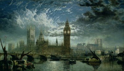 Westminster Abbey ve Parlamento Binalarından Bir Görünüm, 1870 by John MacVicar Anderson