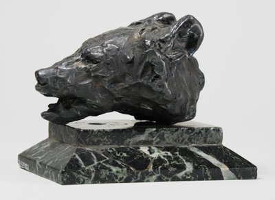 Ayı Kafası, c.1900 (bronz) by John Macallan Swan