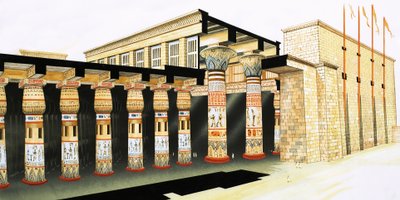 Hipostil Salonunun bir bölümünün yeniden inşası by John Marshall