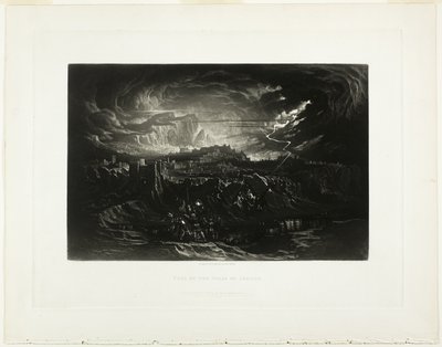 İncil Çizimlerinden Eriha Duvarlarının Yıkılışı by John Martin