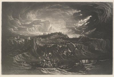 Jericho duvarlarının yıkılması by John Martin
