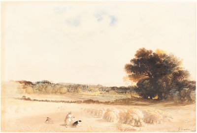 Buğday Tarlasında Toplayıcılar by John Martin