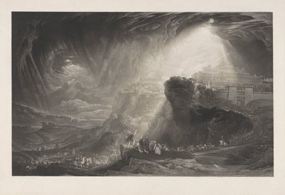 Joshua güneşe hareketsiz durmasını emrediyor, metinden önce kanıt by John Martin
