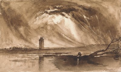 Kule ve Yaklaşan Fırtına ile Manzara by John Martin