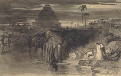 Kudüs'ün Kızları Babil Suları Kenarında Ağlıyor by John Martin
