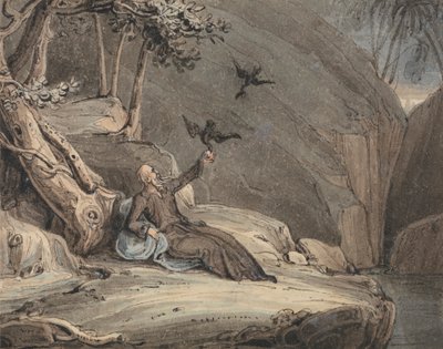 Elijah'ı Besleyen Kuzgunlar by John Martin