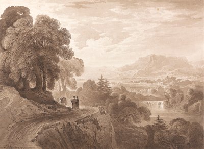 Nehrin Üzerindeki Yolda Yolcular by John Martin