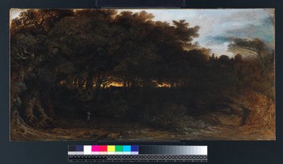 Woodlands'de Alacakaranlık, 1850 (tuval üzerine serilen kağıt üzerine yağlı boya) by John Martin