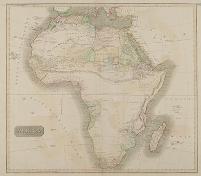 Afrika (el renkli gravür) by John Menzies