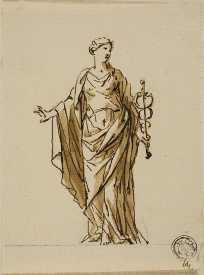 Caduceus ile Ayakta Alegorik Figür (Barış?) by John Michael Rysbrack