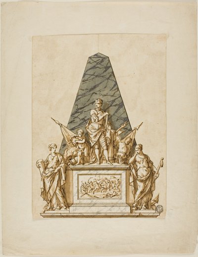 Marlborough İlk Dükü Anıtı için Gerçekleştirilmemiş Tasarım by John Michael Rysbrack