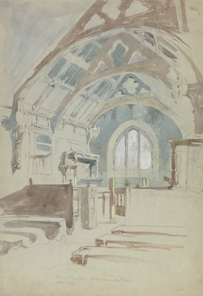 Rag Chapel'in içi, Sir Robert Vaugn's Place, Kuzey Galler by John Middleton