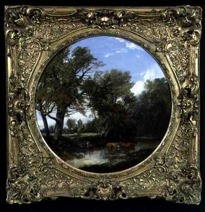 Norfolk Nehri Sahnesi (tuval üzerine yağlı boya) by John Middleton