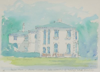 Penlee House, 1991 (kağıt üzerinde wc) by John Miller