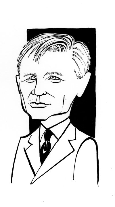 Daniel Craig karikatürü, İngiliz aktör: b by John Minnion