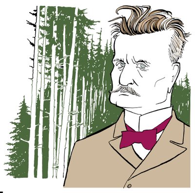 Jean Sibelius, Fin ormanlarının arka planına karşı by John Minnion