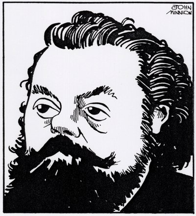 Modest Petrovich Mussorgsky, karikatür portre by John Minnion