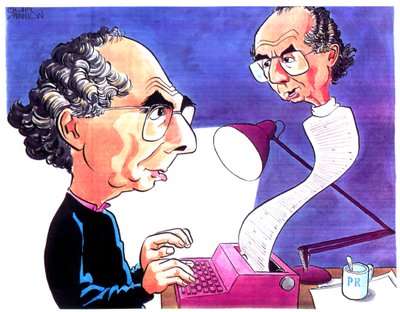 Philip Roth karikatürü by John Minnion