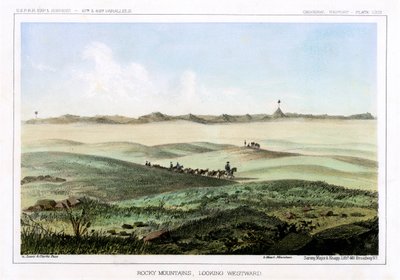 Rocky Dağları, batıya bakıyor, ABD, 1856. by John Mix Stanley