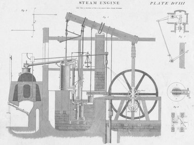 Buhar Motoru, c1813. by John Moffat