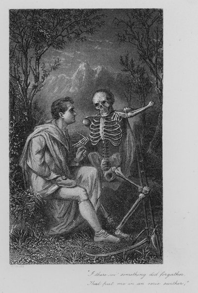 Robert Burns: Ölüm ve Dr Hornbook (gravür) by John Moyr (attr.to) Smith