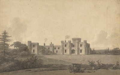 Knepp Kalesi için Tasarım, Sussex: Perspektif by John Nash