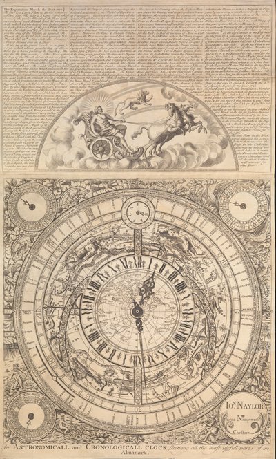 Bir Almanağın En Yararlı Bölümlerini Gösteren Astronomik ve Kronolojik Bir Saat (gravür) by John Naylor