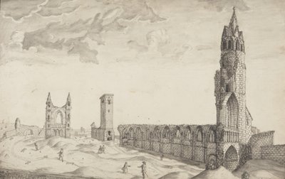St Andrews Delineated (kalem ve kağıt üzerinde yıkayın) by John Oliphant
