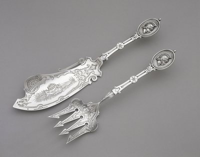 Balık Çatalı ve Bıçağı, c. 1862-1870 (gümüş) by John R. Wendt