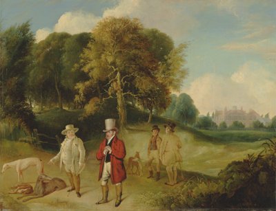 JMW Turner ve Walter Fawkes, Farnley Hall'da by John R. Wildman