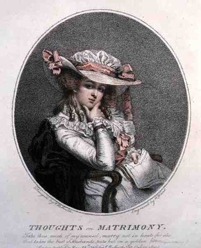 William Ward (1766-1826), pub tarafından oyulmuş Evlilik Üzerine Düşünceler. sanatçı tarafından by John Raphael (after) Smith