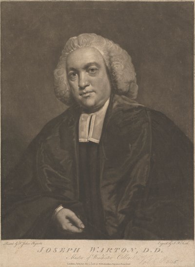 Joseph Warton, Winchester College Master'ı by John Raphael Smith